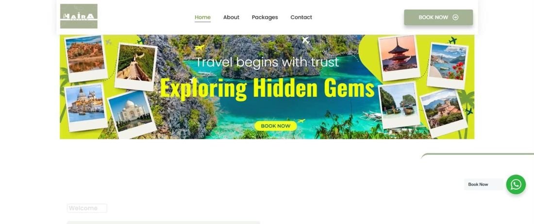 Haira Travels website