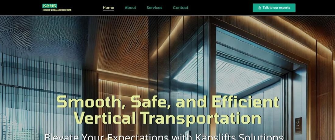 Kans Lifts website