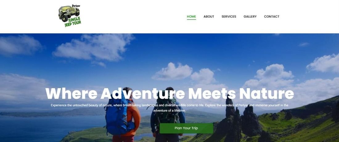 Periyar Jungle Jeep Tours website